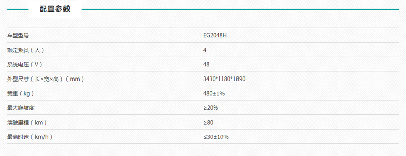 益高高尔夫球车技术参数